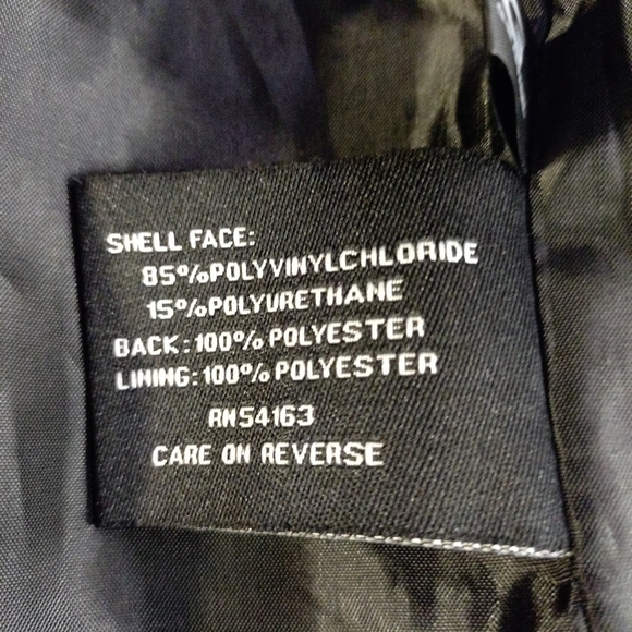 COLE BROOK Women Black Faux Leather Jacket Full Zip Stud Accents Size Small - Picture 9 of 9